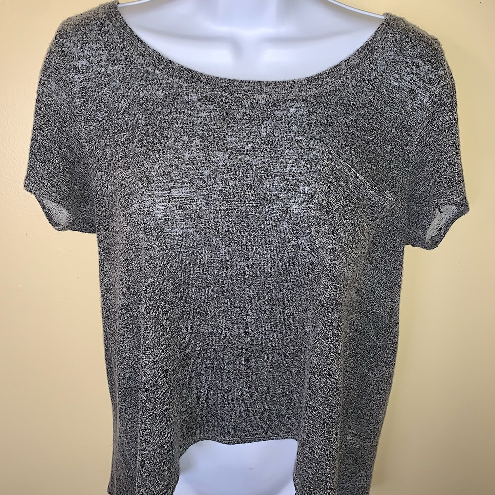 Grey short sleeve shirt